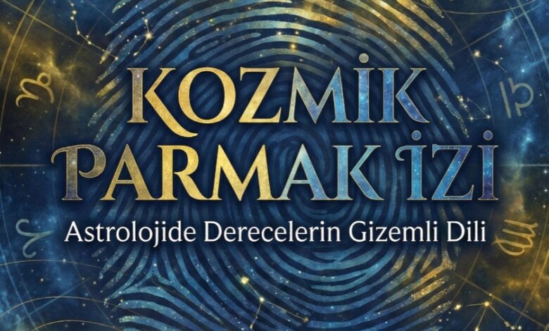 Kozmik Parmak İzi Astrolojide Derecelerin Gizemli Dili - Yiğithan Akman Kitap Kapağı